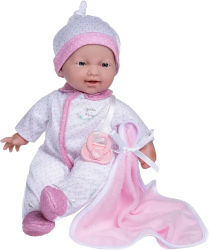 Vista 12 de La Baby Hispanic - Muñeca bebé hispana de cuerpo suave pequeño de 11 pulgadas JC Toys - La Baby Lavable Traje floral rosa extraíble con Mono