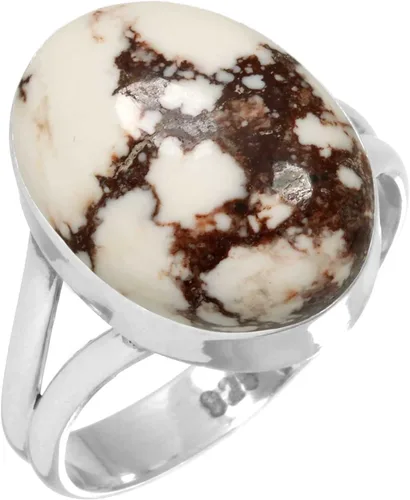 Vista 25 de Anillo hecho a mano de plata de ley 925 genuina grueso con piedras preciosas naturales ágata, cuarzo rosa, lapislázuli, ámbar ovalado, joyería