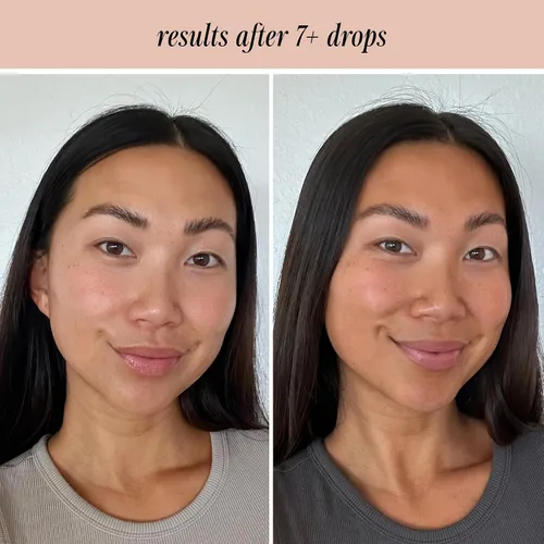 Vista 9 de + Lux Unfiltered N°12 Gotas para broncear la cara - Gotas de bronceado no comedogénicas para la cara con ácido hialurónico, vitamina E y aceite