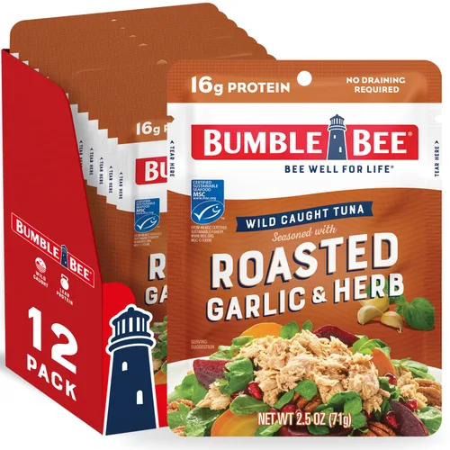 Vista 40 de Bumble Bee - Bolsa de atún sazonado con ajo asado y hierbas, 2.5 onzas