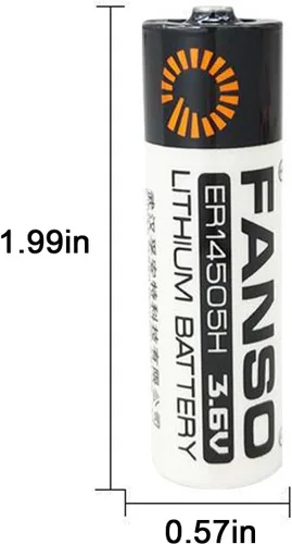 Vista 2 de WEIMAA - Paquete de 2 baterías de litio ER14505H 3.6V 2700mAh LS14505 AA baterías de litio con conector SM