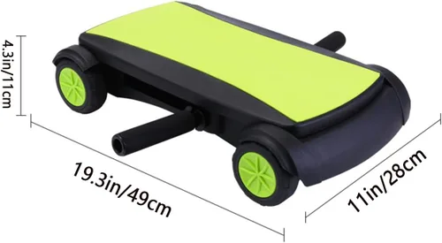 Vista 4 de 4d Ab Roller Board con 4 ruedas de rebote automático Rueda abdominal para entrenamiento de núcleo Ab Ejercicio Equipo con Rodillera
