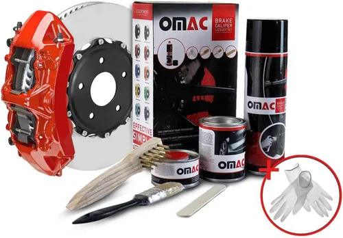 Vista 8 de Kit de pintura para pinza de freno de alta temperatura OMAC, revestimiento resistente al calor, sistema de pintura a base de epoxi, naranja Arizona