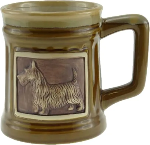 Vista 13 de Taza de gres de Glen Appin Escocia Taza de cerámica para café o cerveza 16.9 oz (500 ml) (Círculo celta - Negro)