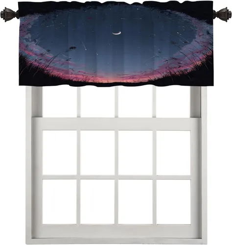 Vista 117 de Maritime Ocean Blackout Tier Curtains, Anchors Nautical Art Half Window Drapes for Kitchen with Rod Pocket,Room Darkening 2 Pack 26X24 Inches