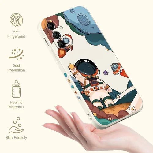 Vista 3 de LEECG - Carcasa para Samsung Galaxy A14, diseño de astronauta