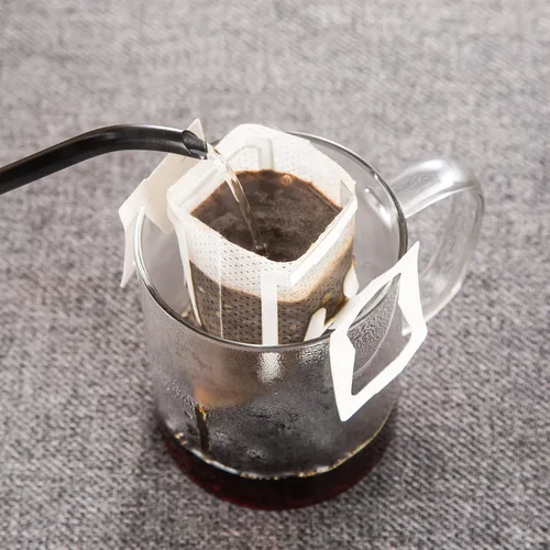 Vista 4 de PARACITY 50 bolsas de filtro de café portátiles con diseño de orejas colgantes, bolsa de papel desechable de filtro de café por goteo de una sola