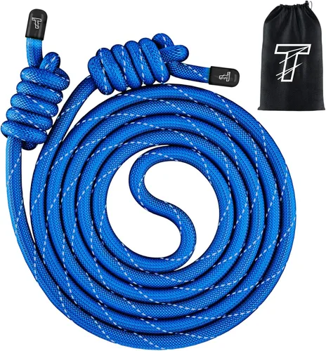 Vista 7 de Flow Rope Exercise Jump Rope For Fitness, Working Out, Flow with 9 Ft Adjustable Double Woven Workout Rope For Men, Women, Beginners' Training