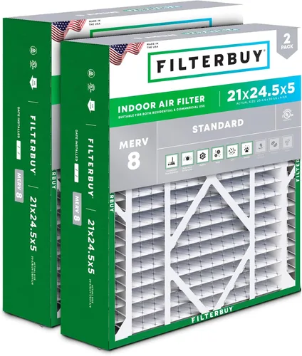 Vista 42 de Filterbuy 10x17x2 Filtro de aire MERV 8 Defensa Esencial contra el Polvo y las Alergias (2 unidades), Filtros exteriores plegados electrostáticos