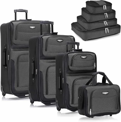 Vista 45 de Travel Select Amsterdam - Equipaje vertical y expansible con ruedas, marino
