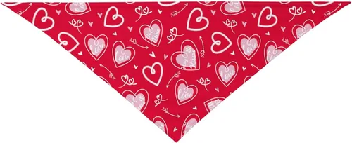 Vista 9 de Pañuelo rojo para perro con flecha de amor para el día de San Valentín, bufanda triangular, baberos, accesorios para mascotas, pañuelo para gatos