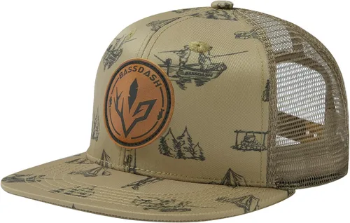 Vista 19 de BASSDASH Gorra de Camionero de Ala Plana Ajustable con Snapback y Malla para Hombres y Mujeres Verde militar