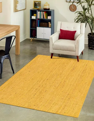Vista 13 de Unique Loom Alfombra trenzada de la colección de yute - Dhaka (1' 2" x 6' 1", camino de mesa, gris)