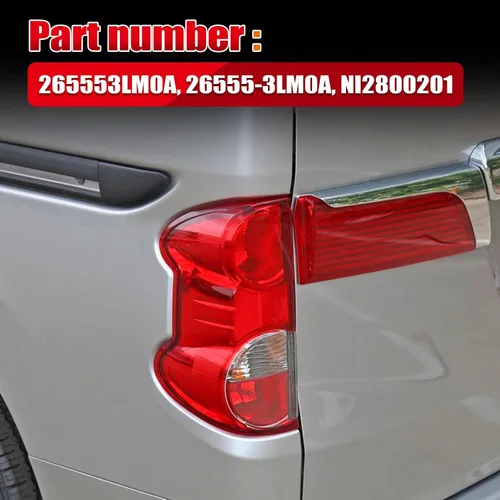 Vista 2 de XQSMWF - Conjunto de luz trasera izquierda del lado del conductor compatible con Nissan NV200 2013-2021 S SV Taxi - Lámpara de freno trasera