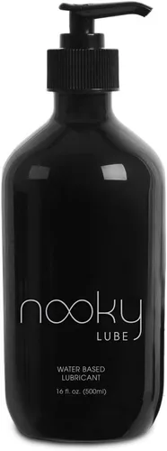 Vista 2 de Lubricante personal. Lubricante natural Nooky Lube a base de agua para hombres y mujeres. 16 onzas. Fabricado en Estados Unidos