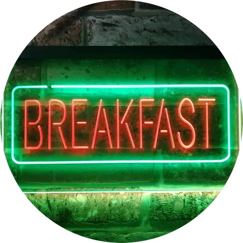 Vista 10 de ADVPRO All Day Breakfast Café - Letrero de neón LED de doble color, azul y rojo, 16 x 12 pulgadas, st6s43-i2862-br azul y Red