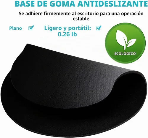 Vista 6 de Paquete de 3 alfombrillas ergonómicas para mouse con soporte para reposamuñecas, alfombrilla de mouse redonda para juegos con superficie lisa y base