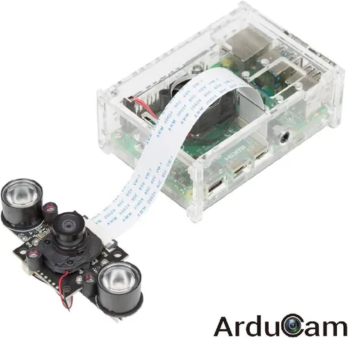 Vista 3 de Arducam Visión diurna y nocturna para cámara Raspberry Pi, conmutación automática de corte IR para todo el día, soporte para todos los modelos, LED