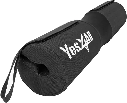 Vista 9 de Yes4All Ergonomic Foam Bar Pad, Olympic Barbell Squat & Neck Pad for Squats, Hip Thrusts & Weight Lifting Bar Negro