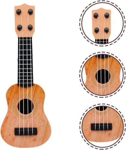 Vista 2 de STOBOK Juguete musical de guitarra para niños, mini ukelele clásico, instrumento educativo musical para niños, principiantes, escuela
