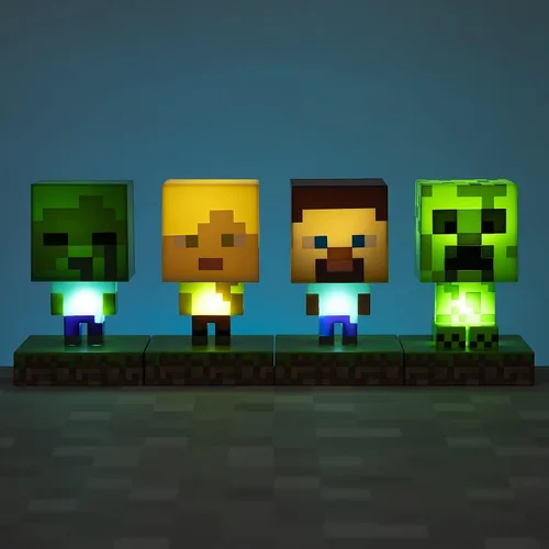 Vista 6 de Paladone Figura coleccionable de Minecraft Steve Icon Light Decoración de dormitorio de Minecraft con licencia