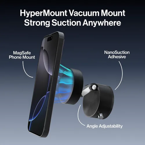 Vista 2 de Statik HyperMount® - Soporte magnético para teléfono, soporte magnético para teléfono con sellado al vacío, úsalo en superficies lisas, compatible