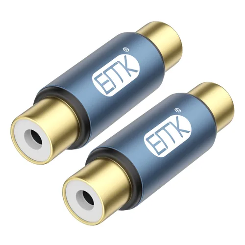Vista 15 de EMK Cable de extensión RCA Splitter 2 macho a hembra, doble blindaje chapado en oro, de nailon trenzado, divisor RCA de 1 hembra a 2 macho