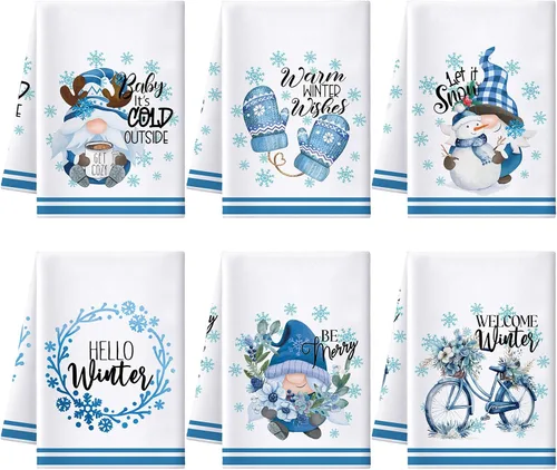 Vista 24 de Preboun 6 toallas de cocina con huevos de Pascua, toallas de mano retro con diseño de conejo, color negro y blanco a cuadros, paño decorativo