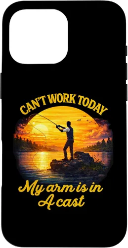 Vista 19 de Can't Work Today My Arm is in A Cast Fly Fishing Funny Humor Case for iPhone 17