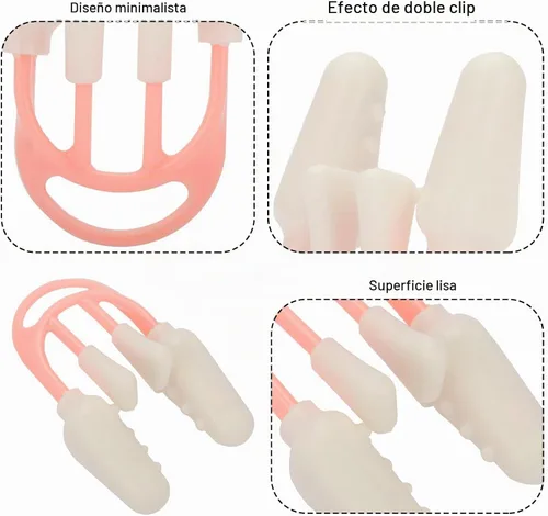 Vista 2 de Corrector de tabique nasal desviado para la rinoplastia, clip de elevación para la nariz, clip de elevación para nariz ancha y torcida, 2 piezas