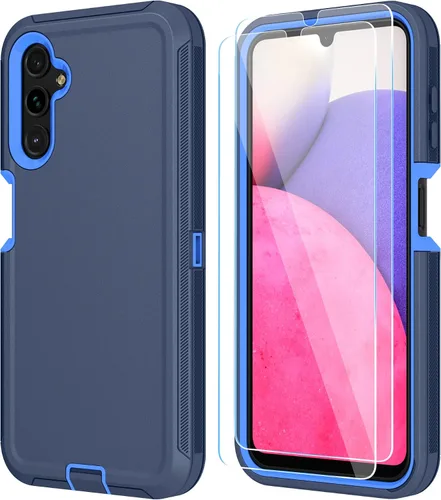 Vista 11 de ONOLA Funda compatible con Samsung Galaxy A14 5G con protector de pantalla HD, resistente a los golpes y a las caídas de servicio pesado, funda de 3