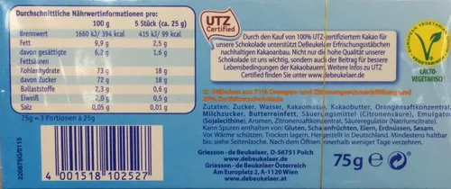 Vista 2 de De Beukelaer - Palitos de refrescos de limón naranja 2.65 oz (paquete de 10)
