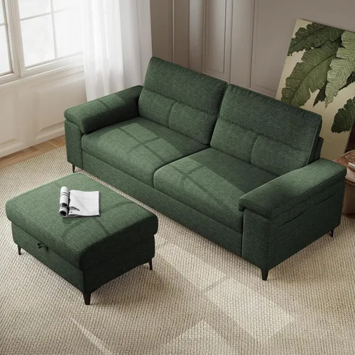 Vista 9 de Upvilla Sofá moderno de 71.25 pulgadas para sala de estar, sofás de asiento profundo con cojín de 8 pulgadas, cómodo sofá de amor de felpilla de 2