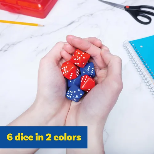 Vista 4 de LEARNING ADVANTAGE Dados de subitización, juego de 6, manipulador matemático práctico Enseña la numeración temprana, juegos de matemáticas