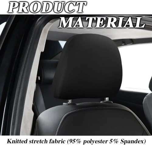 Vista 5 de 2 fundas para reposacabezas de asiento de automóvil, fundas para reposacabezas, accesorios de funda de asiento de automóvil, funda protectora suave