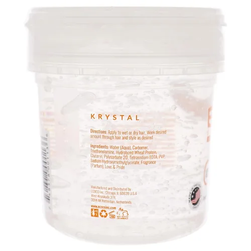 Vista 2 de Eco Style Krystal Styling Gel - Añade cuerpo y brillo a todos los estilos - Hidrata y mantiene el cabello sano - Agarre fuerte y sin peso - Ideal
