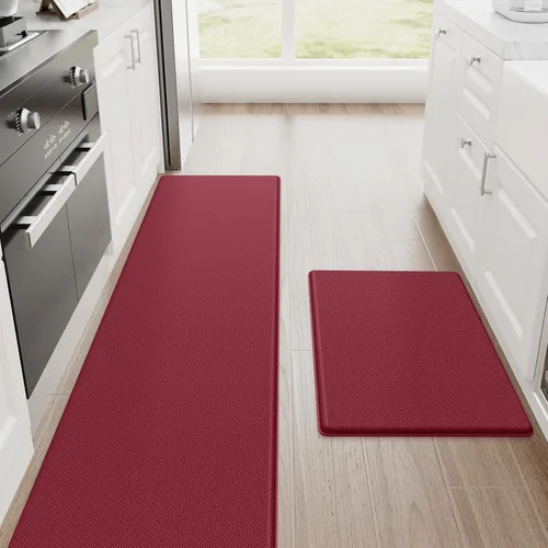 Vista 16 de StepRite Tapetes de cocina, 2 tapetes acolchados, antifatiga, para piso, de escritorio, antideslizante, impermeables, oficina, alfombras de 17.3 x