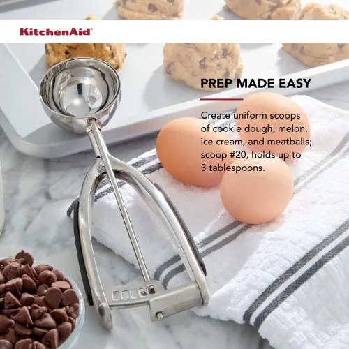 Vista 7 de KitchenAid Juego de 3 cucharas para masa de galletas, color negro