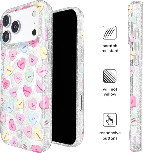 Vista 942 de VELVET CAVIAR Funda para iPhone 15, compatible con MagSafe, probada contra caídas de 10 pies, fundas protectoras de diseño, leopardo color rosa