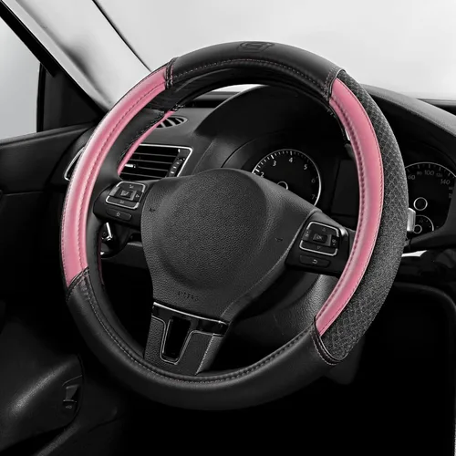 Vista 13 de Skechers Funda para Volante Air-Cooled, Funda para Volante de Automóvil de Cuero de Malla Air-Cooled, Ajuste Universal 14" 1/2-15", Protector de Azul