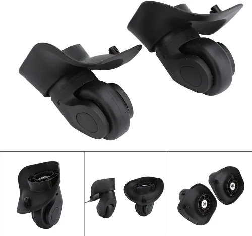 Vista 2 de Dilwe - Ruedas de repuesto para maleta de equipaje 2 pares de ruedas de PVC gran accesorio para maleta de equipaje W041-2 L