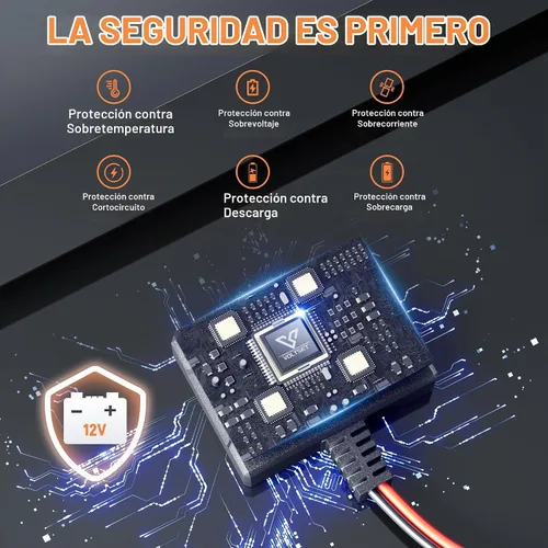 Vista 7 de Voltset Cargador de batería solar de 10 W 12 V y mantenedor con controlador de carga MPPT integrado, soporte de montaje ajustable, cargador solar