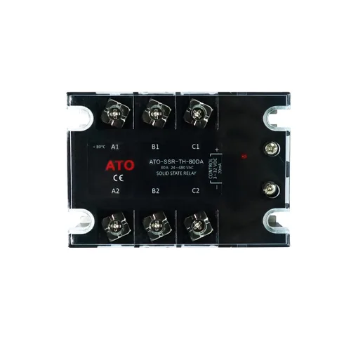 Vista 8 de Relé de estado sólido ATO SSR-40DA CC a CA, relé trifásico con indicador LED, entrada 3-32V CC, salida 24-480V CA (40A)