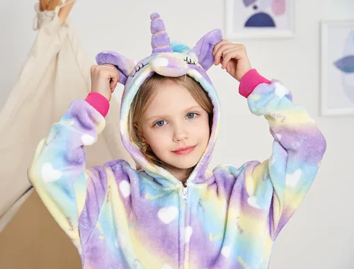 Vista 6 de Pijama de una pieza de unicornio para niños, disfraz de Halloween