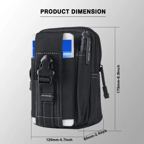 Vista 2 de Funda para teléfono celular de cintura, bolsa de cinturón, funda universal para teléfono al aire libre, estuche, bolsillo para gadgets para iPhone X