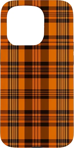 Vista 13 de iPhone 13 Pro Fall Plaid Halloween Naranja y Negro Acción de Gracias Otoño Case