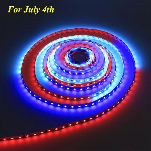 Vista 4 de Tira de luz LED con efecto de persecución para interiores, de 75 pies, 12 V, kit de tira LED RGB direccionable con controlador de sincronización