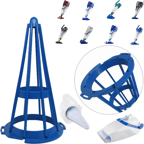 Vista 3 de Soporte de algodón de repuesto para filtro de vacío para Pool Blaster (1 cono azul)
