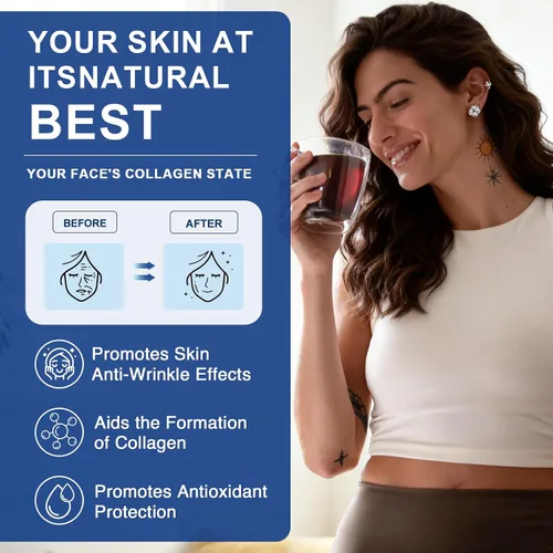 Vista 4 de ZEBORA Marine Collagen Peptides Powder - 50 porciones – Colágeno de pescado hidrolizado capturado en la naturaleza con ácido hialurónico, queratina