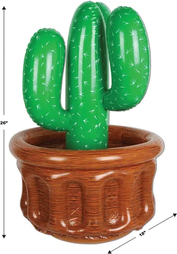 Vista 2 de Beistle Enfriador inflable - Contenedor de bebida para fiestas, decoración de fiestas, decoración de fiesta occidental: Western